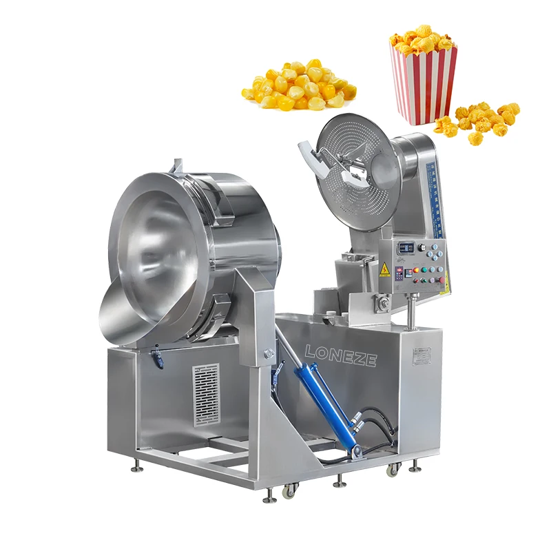 Professional Caramel Automatic Popcorn Machine Industrial Making Big Mushroom Gas Electric