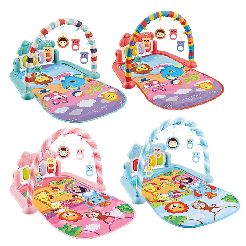 Wholesale OEM Certificate Thickening Baby Gyms Pedal Piano Play Mat Toddler Fitness Frame