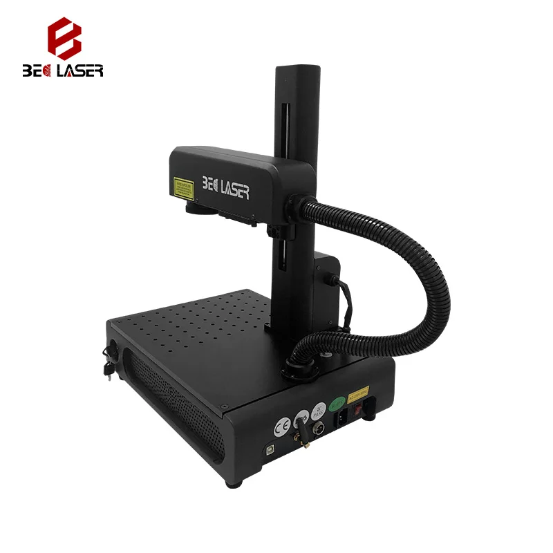 BECLASER  20W 30W smart portable fiber laser marking machine with motorized z axis for gold, silver, brass.