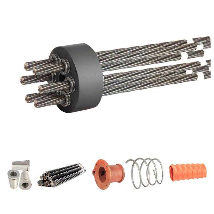 Prestress Concrete Strand Anchorage Barrel And Wedge 12.7mm 15.2mm Post Tension Wedge Anchor For Prestressed Cable