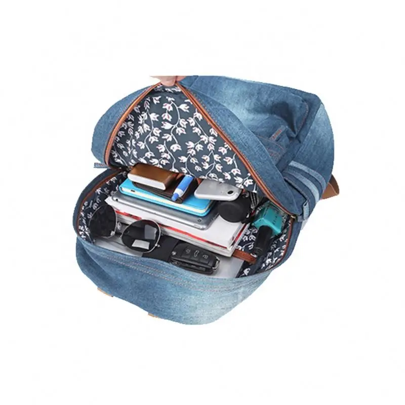 wholesale new design jeans shoulder durable cartoon school backpack bag