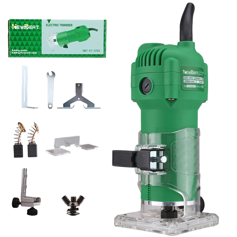 NewBeat 350W Woodworking Milling Engraving Slotting Trimming Machine Handheld Wood Power Trimmer Electric