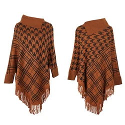 New Women Ladies Tassel Cape Coat Fringe Poncho Oblique Coat Shawl Scarf