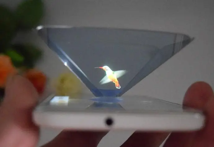 Promotional gift Mini holographic projector 3d hologram projector pyramid for mobile phone