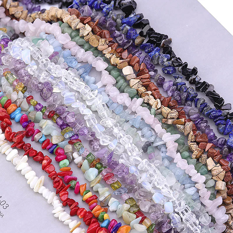 Chip Stone Gravel 5-8mm Rubble Stone Gemstone Beads Irregular Crushed Stone Wholesale Loose Gemstone Beads For Jewelry Making
