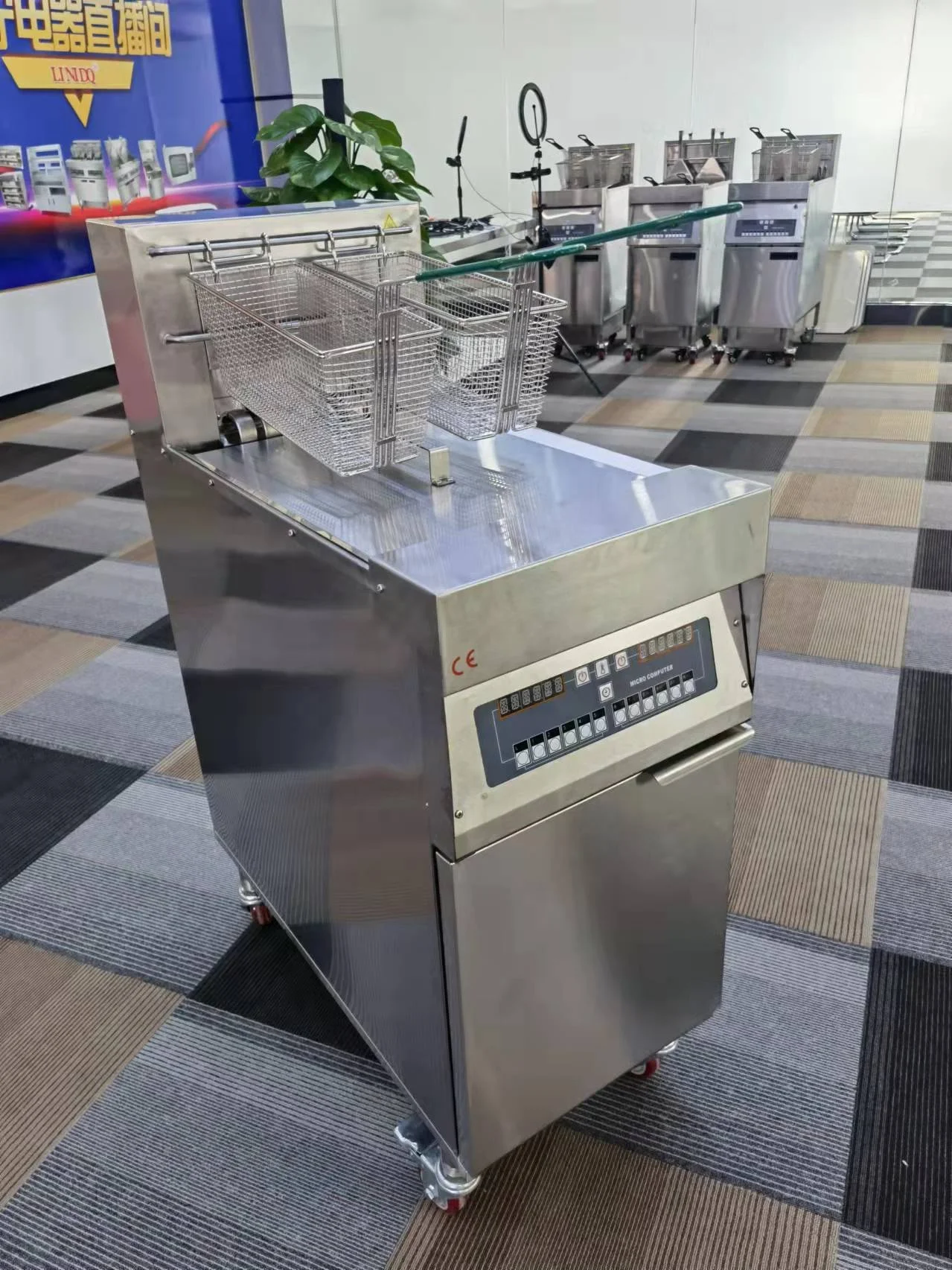 Fast food restaurant kitchen kfc automatic fryer machine