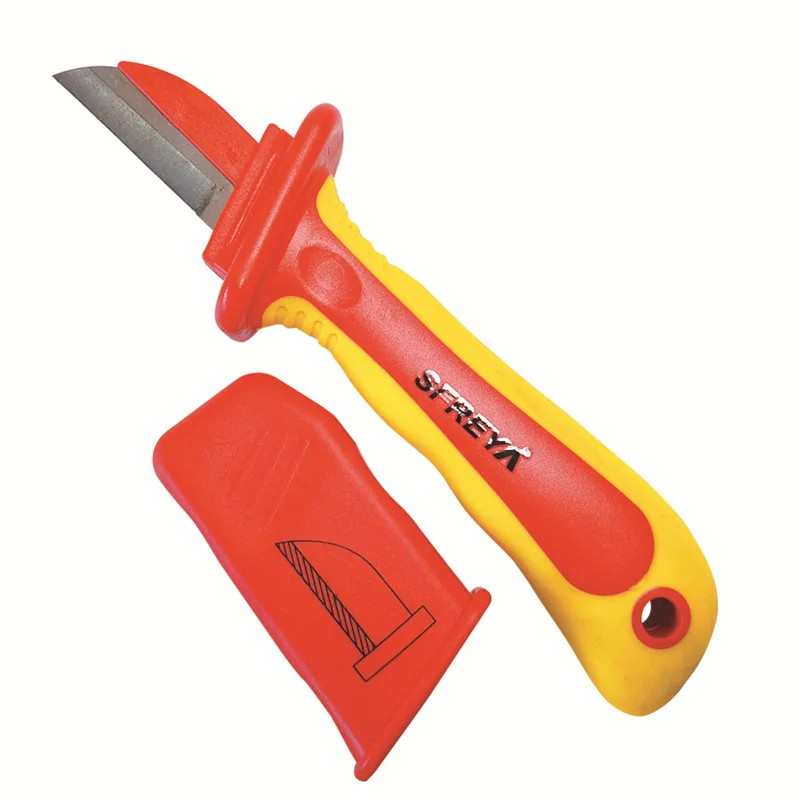S617C SFREYA VDE 1000V Insulated Insulation tools double color Flat Blade Cable Knife cutter