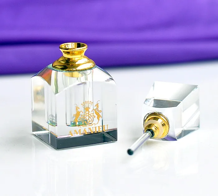 New k9 crystal glass square empty perfume bottles for sale