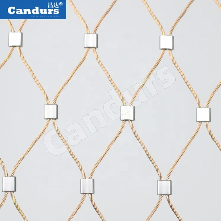 PVD White Golden Bronze Black Red Green Stainless Steel Wire Rope Cable Mesh