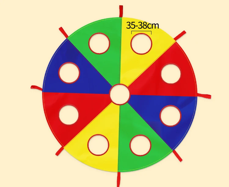 Gopher Parachute 12 Foot for Kids with 16 Handles and 9 Holes,Play Parachute Tent Outdoor Games Activities Toys