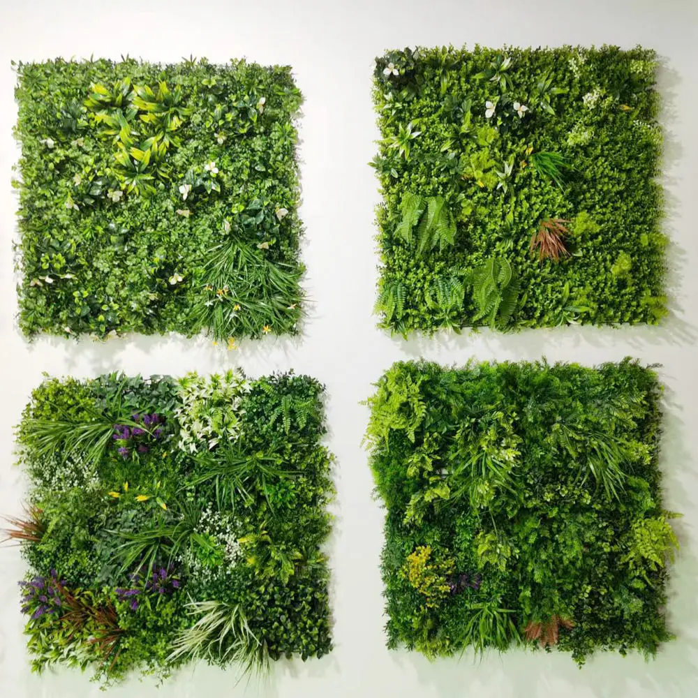 Custom Wholesale Green Artificial Fake Synthetic Lawn Grass Carpet Turf Football Sports Flooring Home Decor Plantas Wall Grass