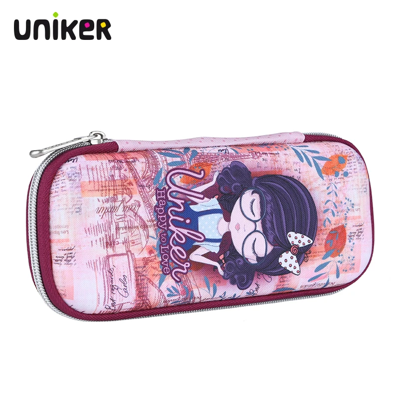 UNIKER Customized Cartoon Pencil Case Shark Pencil Bag Stationary Pencil Box for Boys and Girls