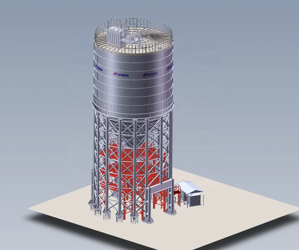 cement silo silo mixer as construction equipment used on concrete batching plant