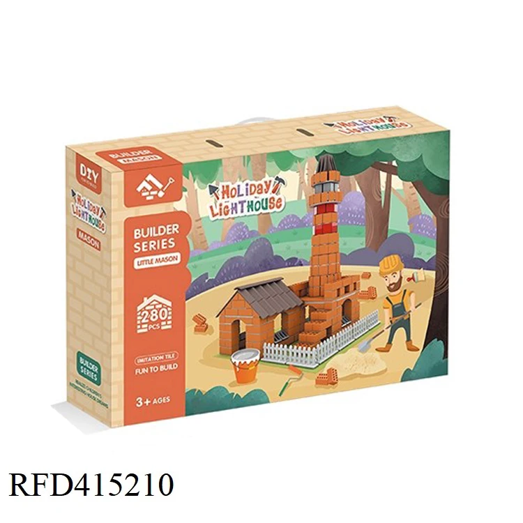 Творческие игрушки 280 PCS глины соединение кирпичное здание Маяк игрушки конструкторы, обучающие игры для детей