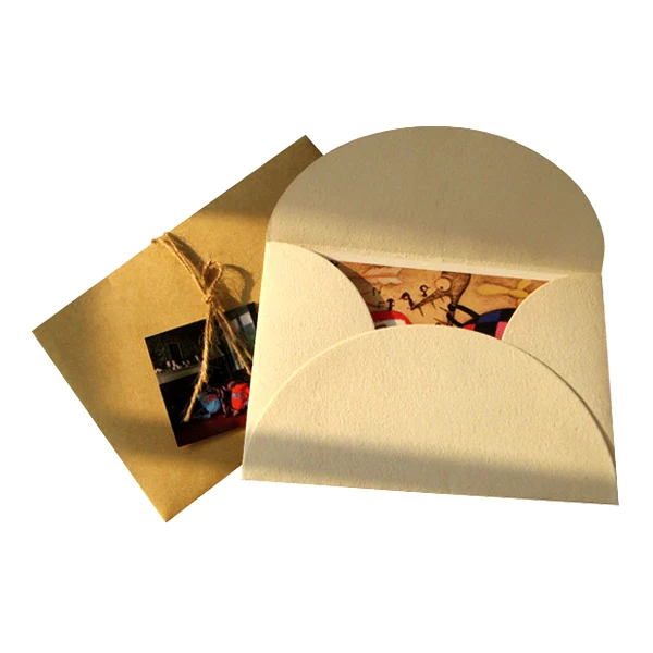 Custom printed mini a4 a5 a7 brown paper kraft envelopes