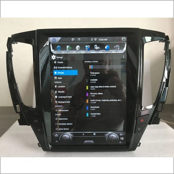 12.1 inch full touch screen  TESLA Style Android 7.1 built in GPS support MP5 Media Player Car DVD Player for MITSUBISHI PAJERO