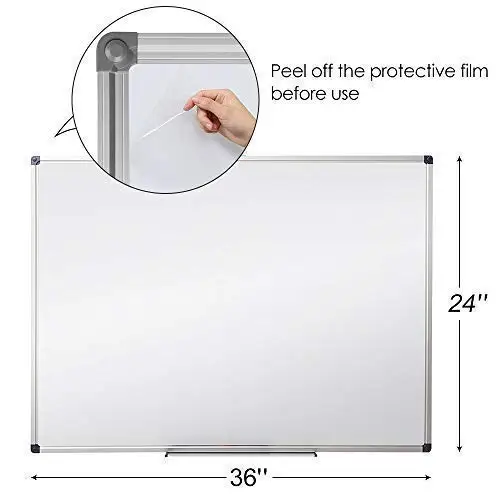 Whiteboard Marker Pen Erasable Writing Board with Pen Tray