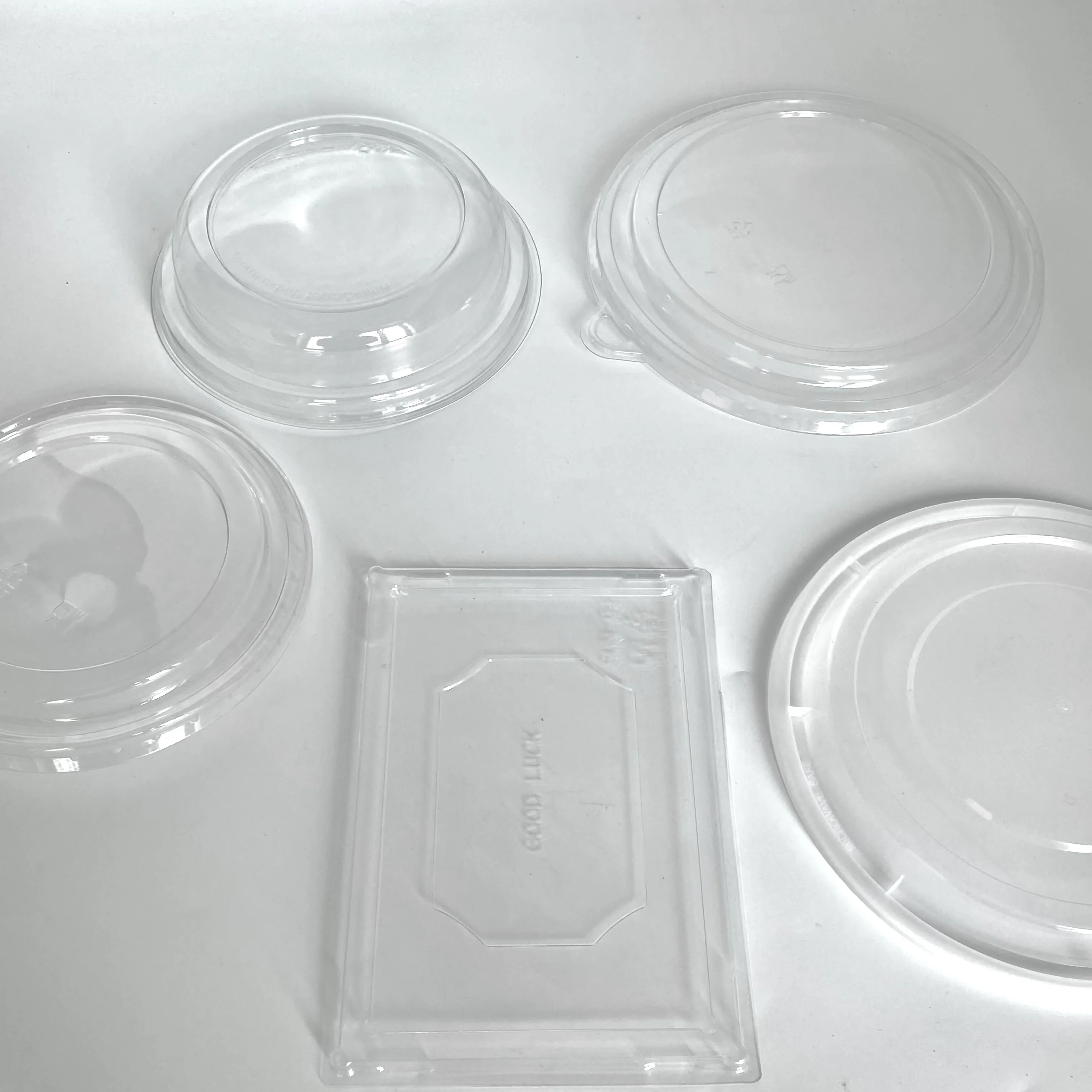 New Design Wholesale Disposable Plastic Bioplastic  Lid PET Cover Salad paper fastfood fry chicken potato box bowl