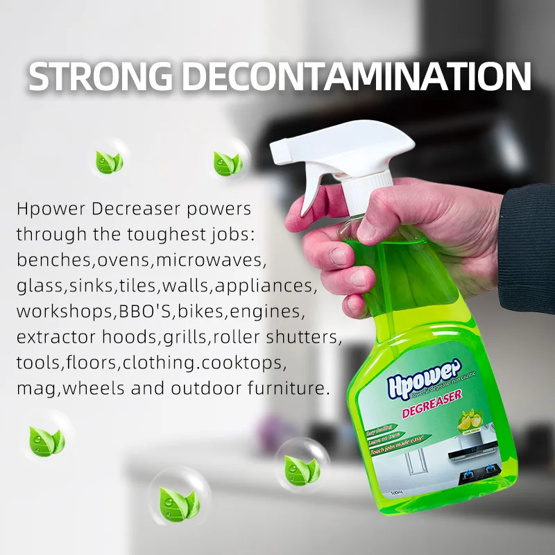 Degreaser Liquid Spray Cleaner for Kitchen Benches Bikes Engines Ovens Microwaves Glass clear Oil