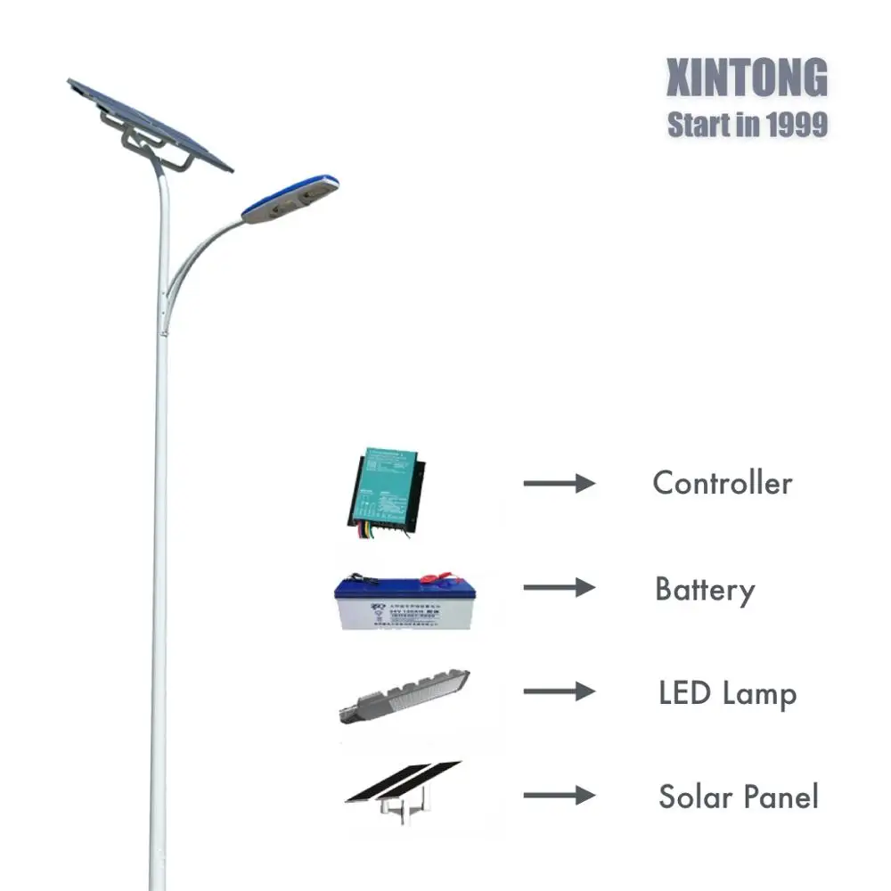 XINTONG оптовая продажа 12 В Солнечная 30 Вт 36 Вт уличный свет лампы с полюс