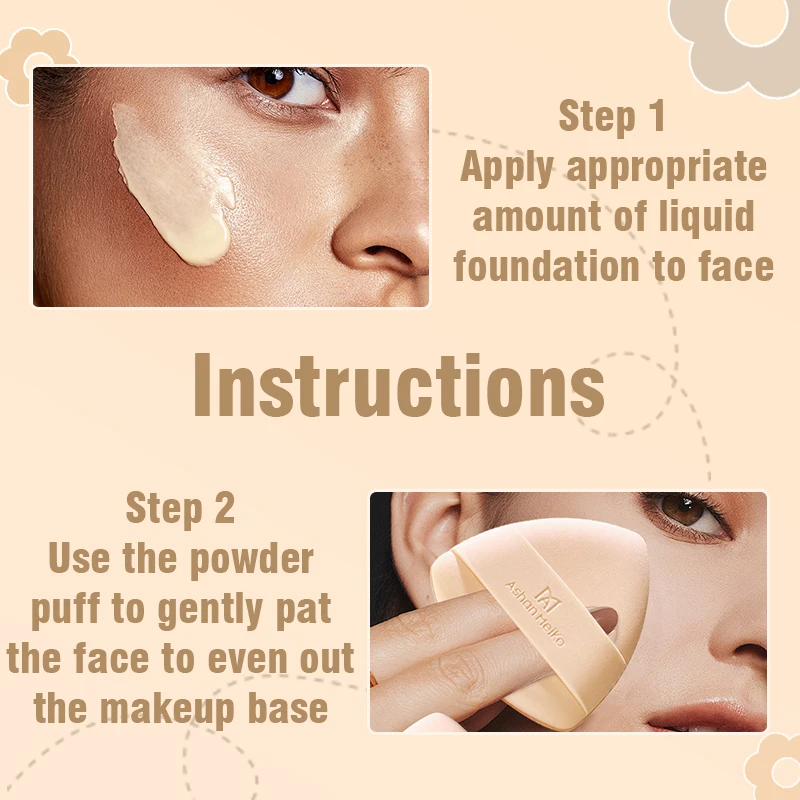 ASHAN MEIKO Trending Makeup Tools Wet And Dry Softest Premium Powder Puff Soft Make Up Air Cushion Puff