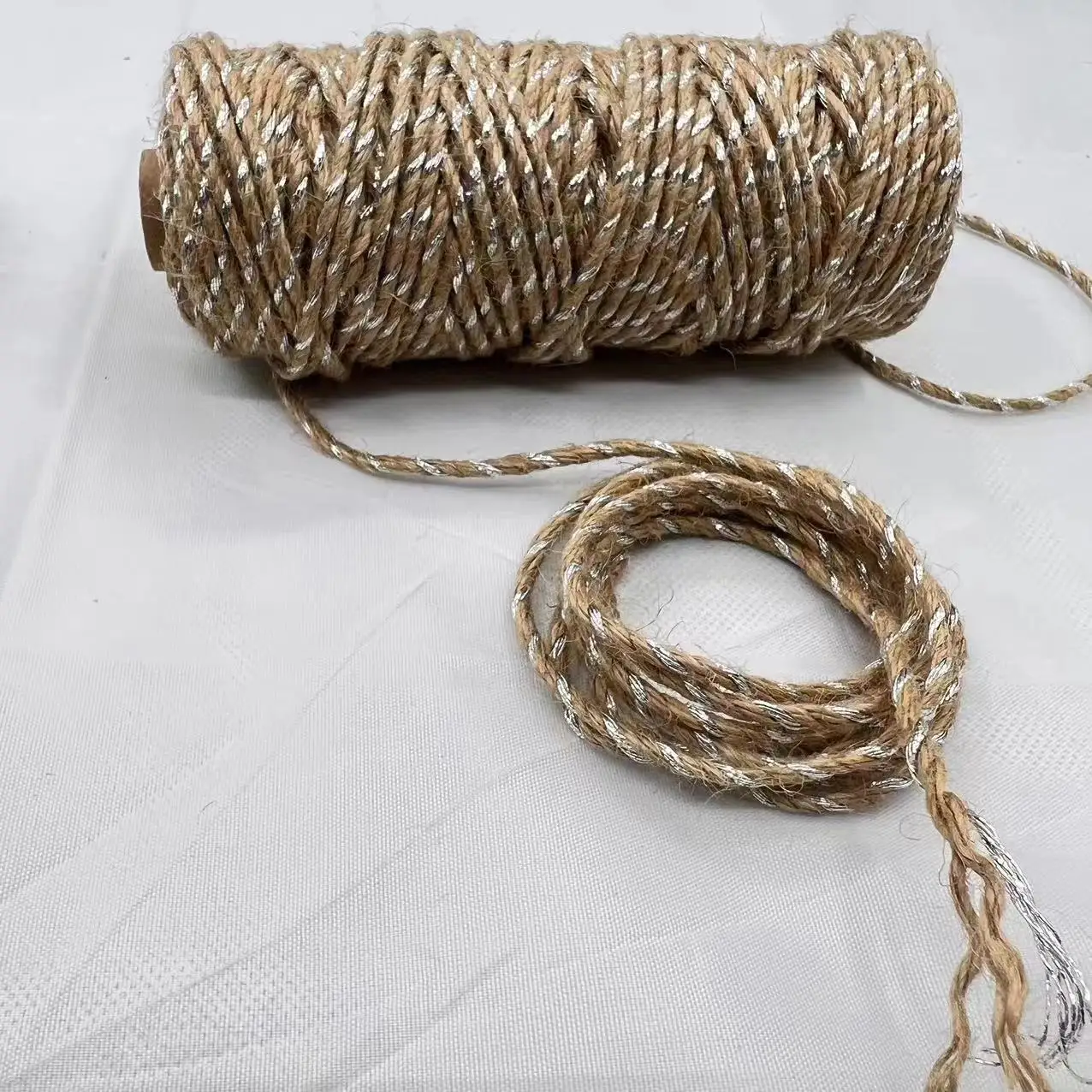 Eco-Friendly 2mm Jute Rope 2 Ply Twisted Jute Twine Jute Cord For Sale