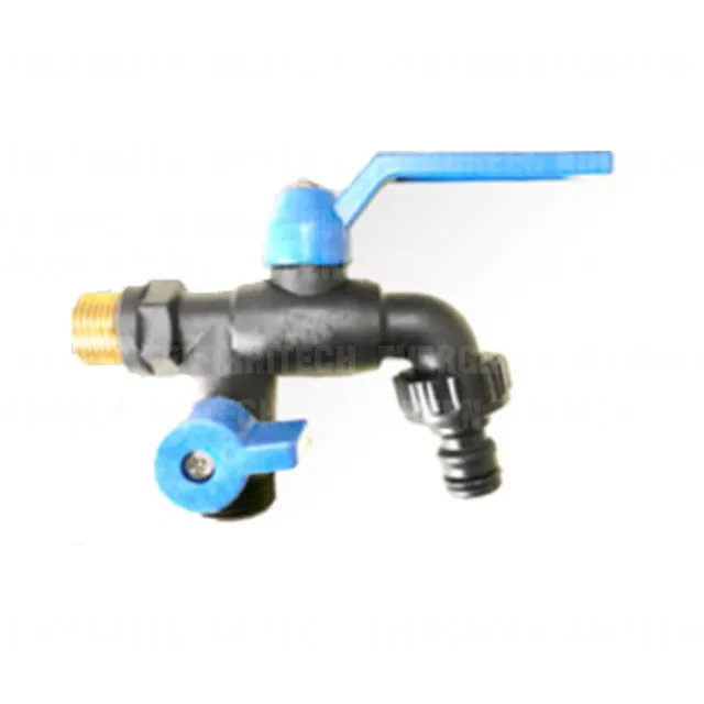 3 way brass male thread nylon PA water tap