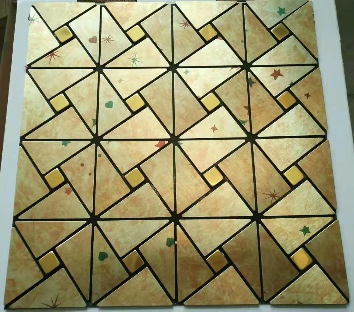 peel and sticker mosaic tiles with glass diamond uphloestery