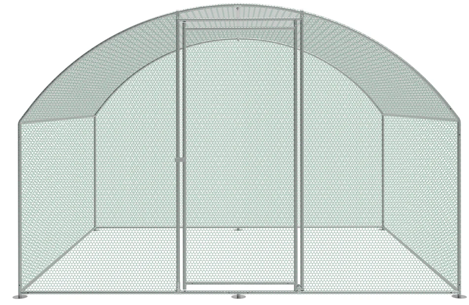 Round Roof Chicken Run 2m x 3m Walk in Pet Cage Coop for Dog Rabbit Hen Cage Pen