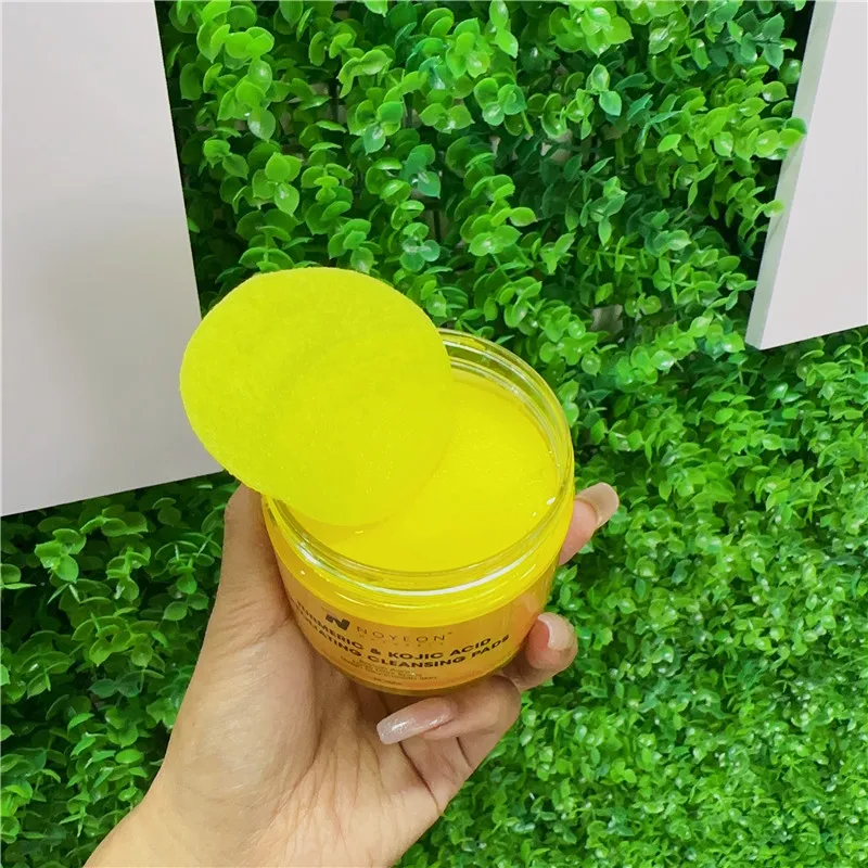 Hot selling brighten gel cleansing pads turmeric and kojic acid Exfoliating face cleanser pad with great price