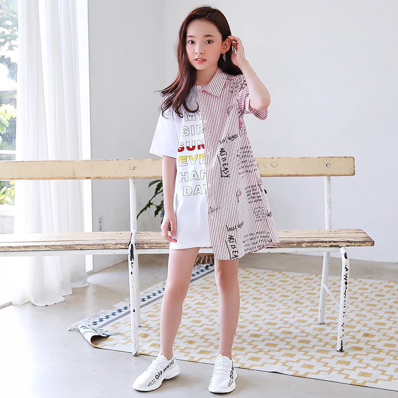 
2021 summer Fashion Cotton Newly girls%27+dresses Kids korean design casual kids clothes girl dress 