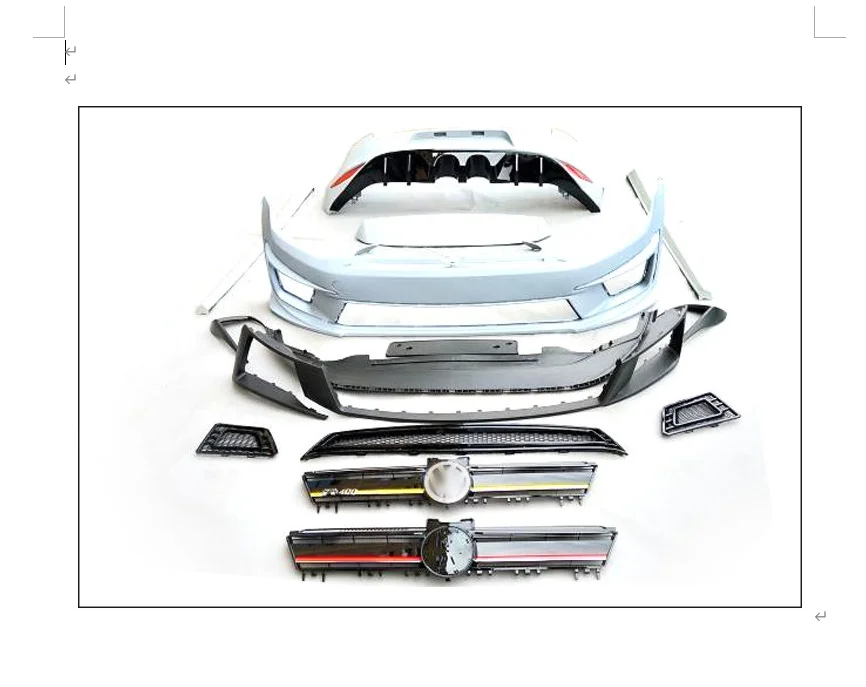 Hot Selling PP  material Car Bumpers For Volkswagen VW Golf 7 2018-2020 Upgrade R400 Style Front rear bumper with grille skirts
