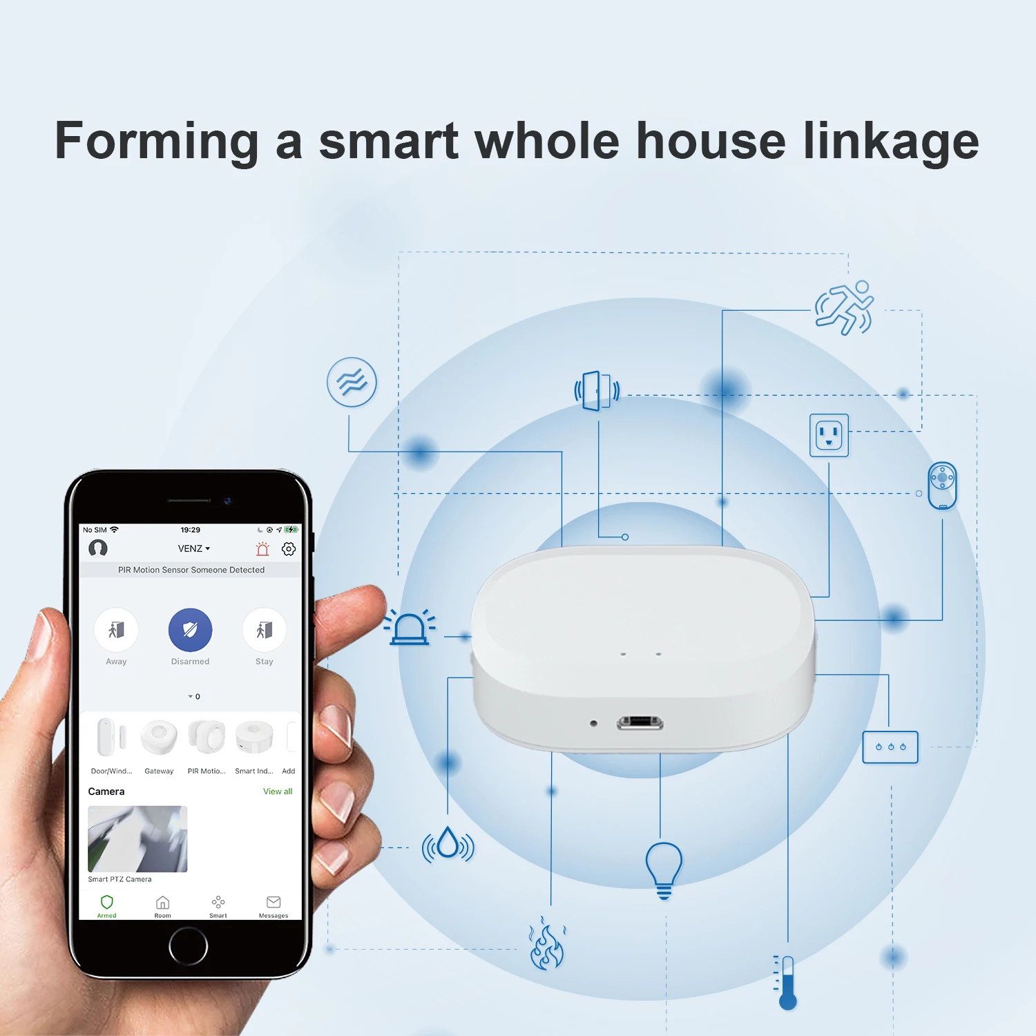 VENZ Tuya smart life Home Automation Smart hub Zigbee 3.0 Gateway Low power consumption smart gateway