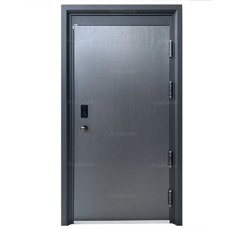 Instime Manufacture Exterior Security Steel Metal Safe Door Room Home Security steel Door Fireproof Soundproof Anti-Theft