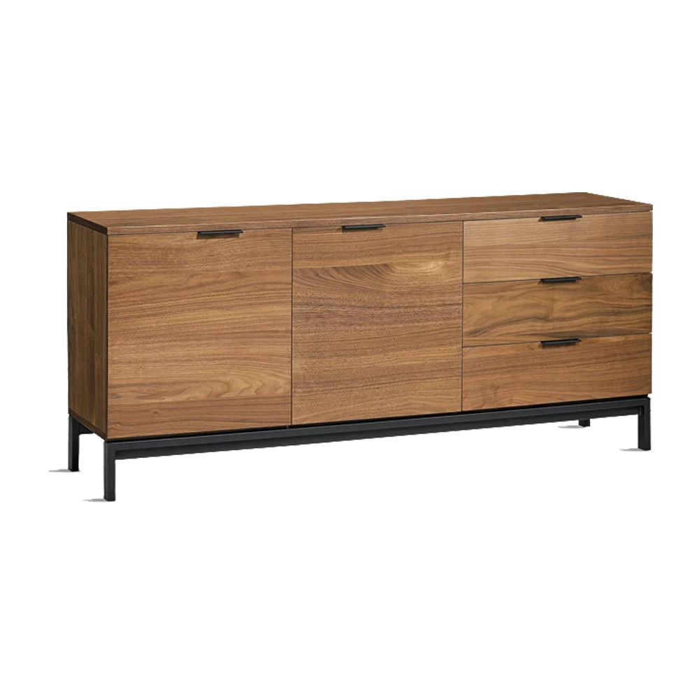 Hot sale new design high quality sideboard walnut veneer cabinet for dining room furniture