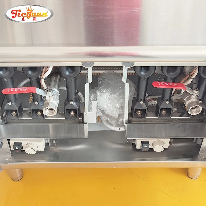 Commercial stainless steel kitchen equipment Gas deep Fryer with 2-tanks & 2-basket with cabinet  28L