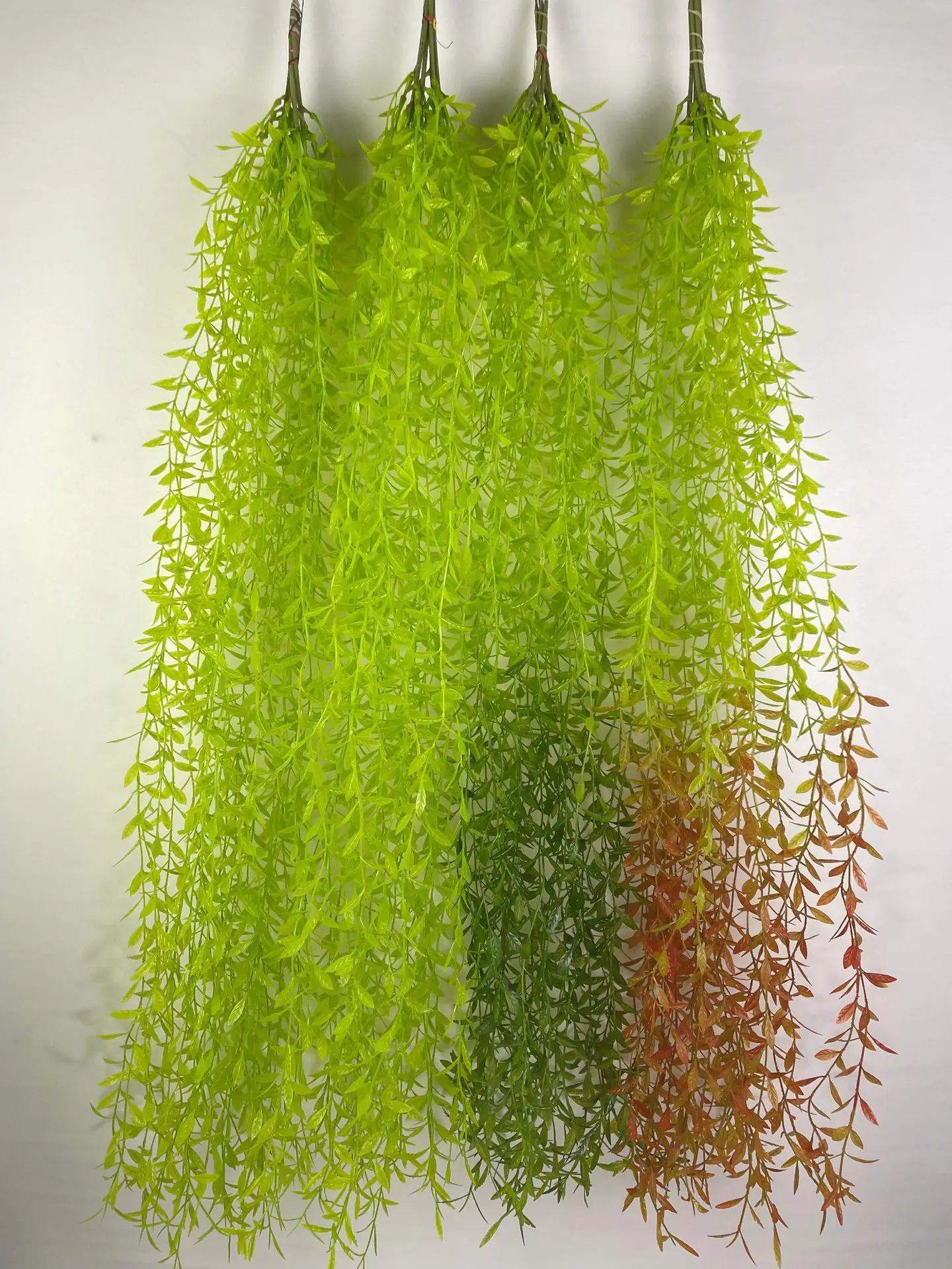IFG Wholesale 105cm Height Plastic Light Green Wall Hanging Leaves for Wedding Home Decor