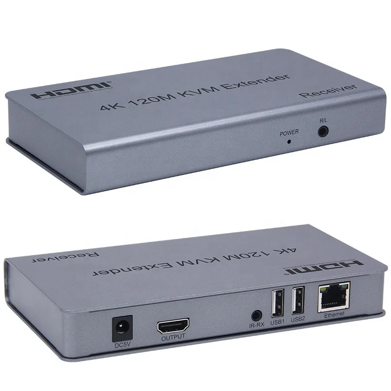 usb mouse extender over gigabit ethernet rj45  hdtv usb extenders Over Cat5e Cat6 tcp/ip 120m 4k HDMI kvm extender