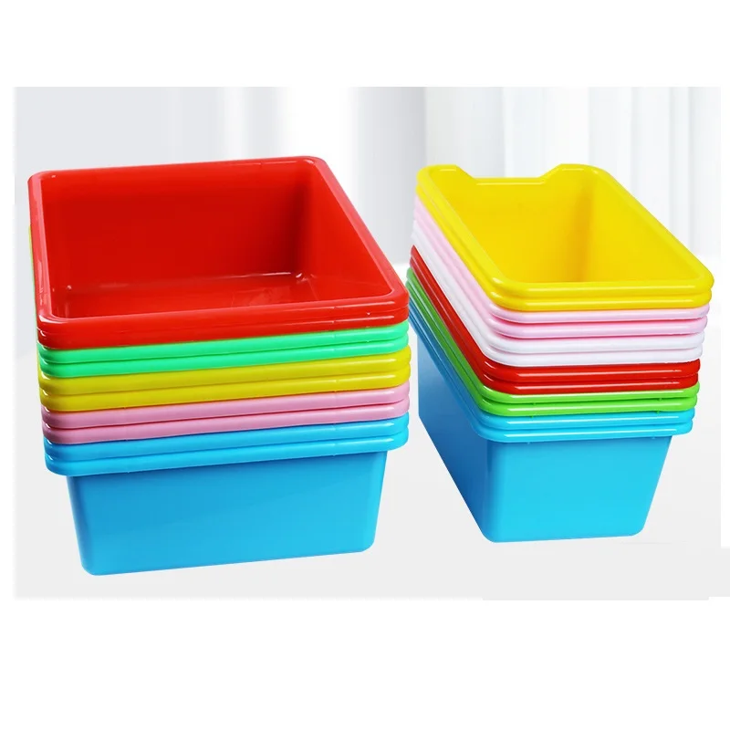 Stackable Small Cubby Sorting Boxes Durable Classroom Storage Containers Children Kids Toy Storage Plastic Colorful Bins Boxes