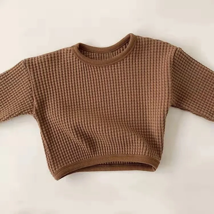 waffle knit long sleeve shirt