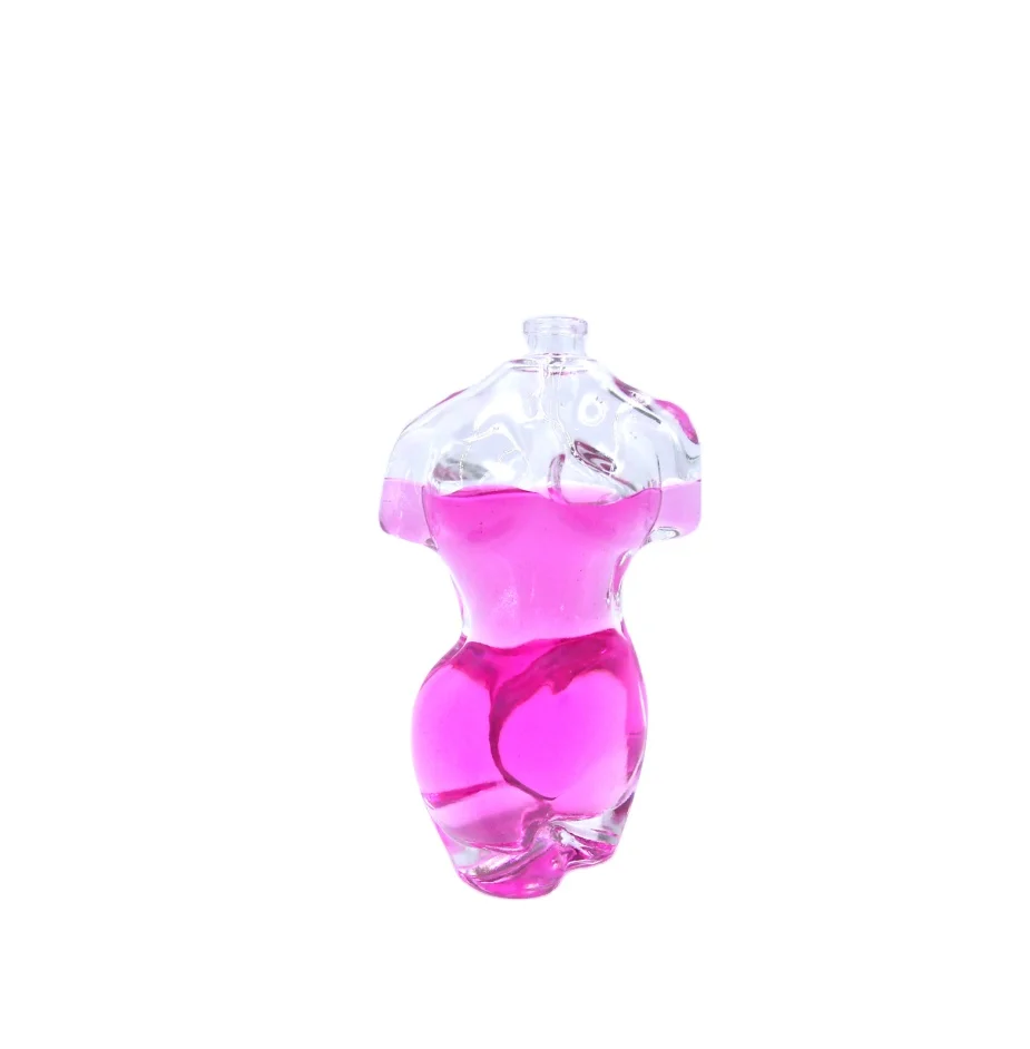 
unique woman body shaped clear color spray perfume glass bottle 
