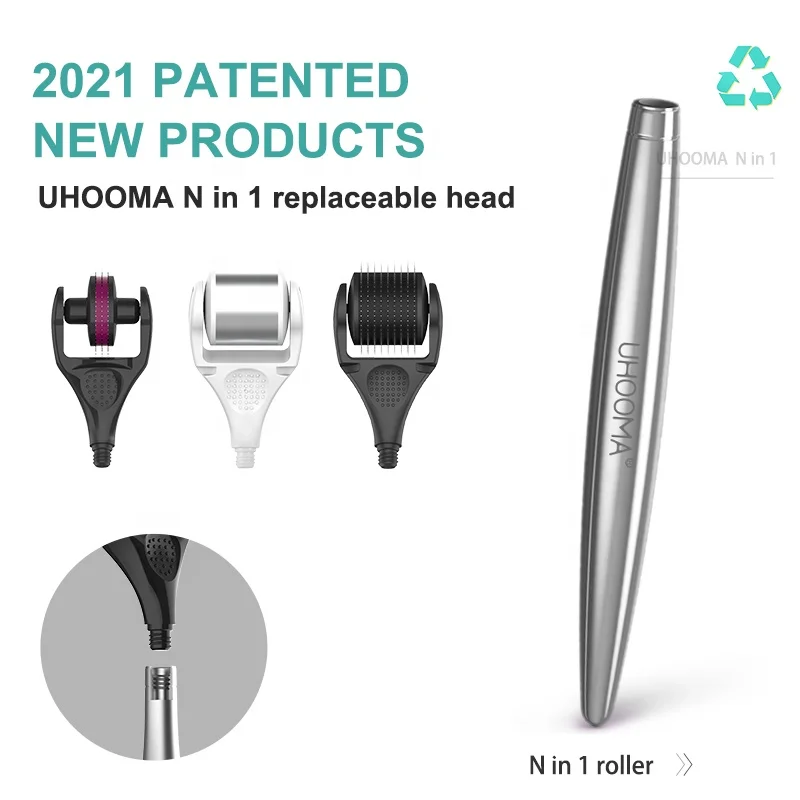 china factories best price beauty equipment Derma Rolling System UHOOMA N in 1 beard care kits derma roller