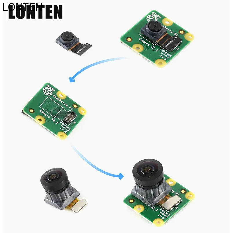 Lonten Lonten 160 8MP IMX219 Camera Module, Undistorted Lens Camera 8 Megapixel for official Raspberry Pi Camera Board V2