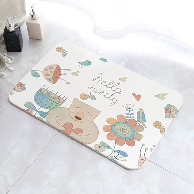 Super Absorbent Door Mat Diatomite Anti Slip Carpet