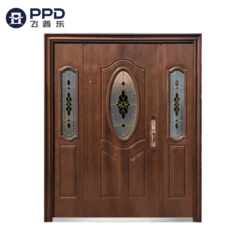 Customize Main Gate Security Steel Door New Designed Metal Exterior Anti-Theft steel Door