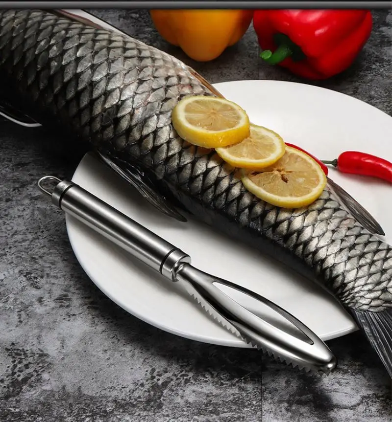 Remove Fish Scales Skin Cleaning Tool Scraper for Chef Fish Scaler Remover Fish Skin Graters Cleaning Peeler