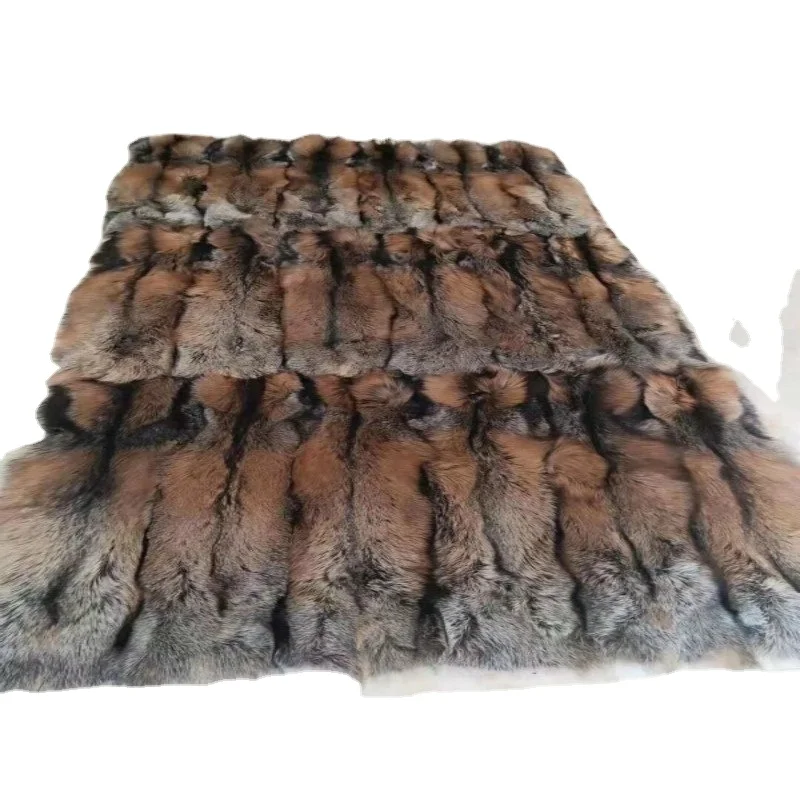 Real fur king size soft fur blanket fox fur bed sheet