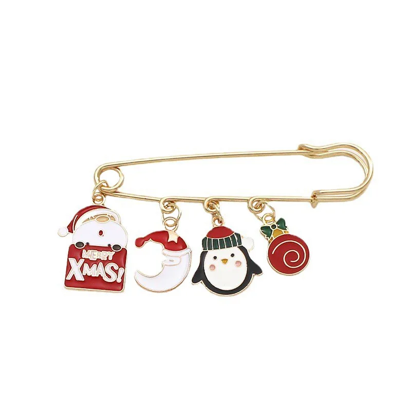 China High Quality Zinc Alloy Metal Crafts For Souvenir Christmas Cute Enamel Badges Custom Brooch Metal Pin