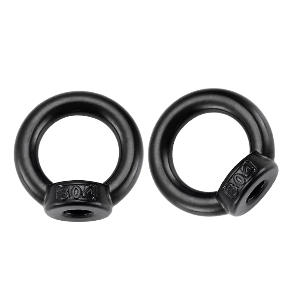 Wholesale Din582 High Quality M3 M4 M5 M6 m8 Forged Round Ring Shape Plated Black Lifting Eye Nuts