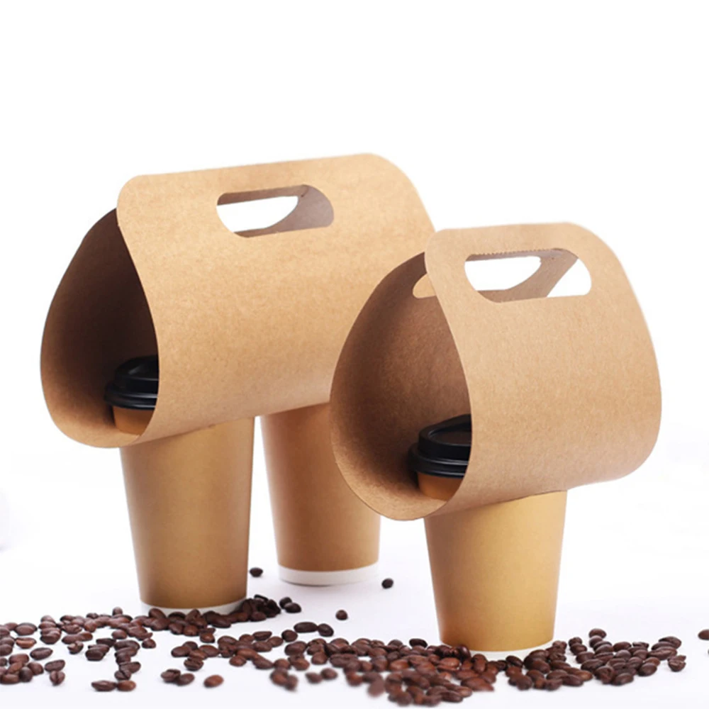 Wholesale Products Take Away 4 Cup Drink Carrier Takeaway Paper Cup Holder Takeaway Holder
